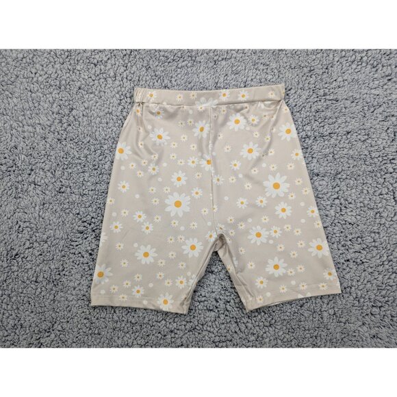 Princess Polly Pants - Princess Polly Shorts Size 2 Biker Pull On Stretch Floral Daisy Boho Cream